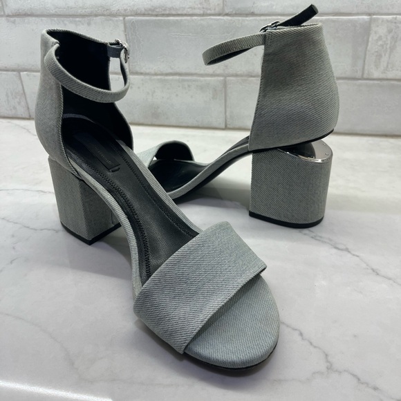 Alexander Wang denim Block Heel Sandals - Picture 1 of 9